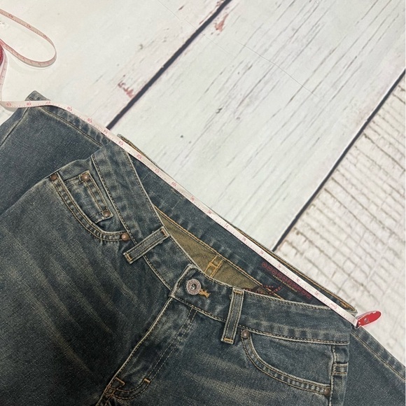 AG ADRIANO GOLDSCHMIED boot cut jeans dirty wash denim size 27 Y2K Vintage EUC - Picture 12 of 14